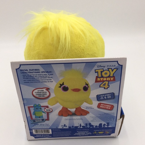 Disney Pixar Toy Story 4 Ducky Talking Soft Plush Stuffed Animal Duck - Picture 11 of 12